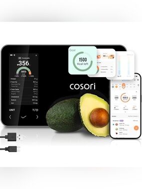 Cosori Smart Food Kitchen Scale with Nutritional Calculator,Free App for AI Scan